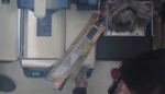 Machete sitting on a checkout counter